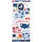 American Crafts Flags And Frills Cardstock Stickers 6"X12"-Gold Foil Icons